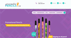 Desktop Screenshot of getpersonalizedpencils.com