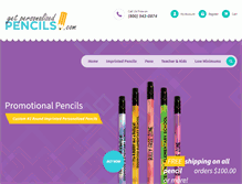 Tablet Screenshot of getpersonalizedpencils.com